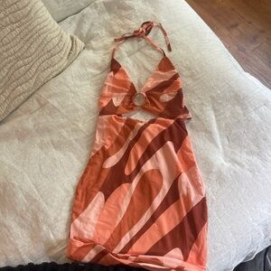 Princess Polly Pink and Brown Halter Chemise